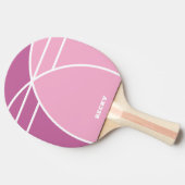 Pink Personalized Ping Pong Paddle with Name 卓球ラケット (横)