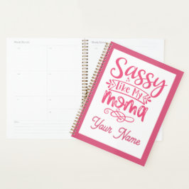 Pink Personalized "Sassy Moma"  プランナー手帳