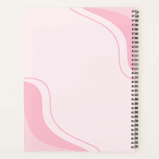Pink Personalized Yearly Planner With Custom Name プランナー手帳 (裏面)