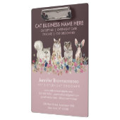 Pink Pet Cat Sitting Pet Veterinary Service クリップボード (左)