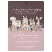 Pink Pet Cat Sitting Pet Veterinary Service クリップボード (裏面)