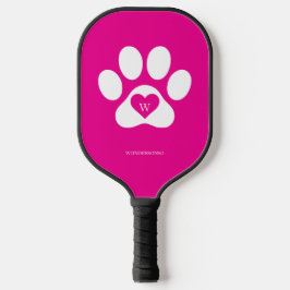 Pink pET pAW dOG cAT ピックルボールラケット