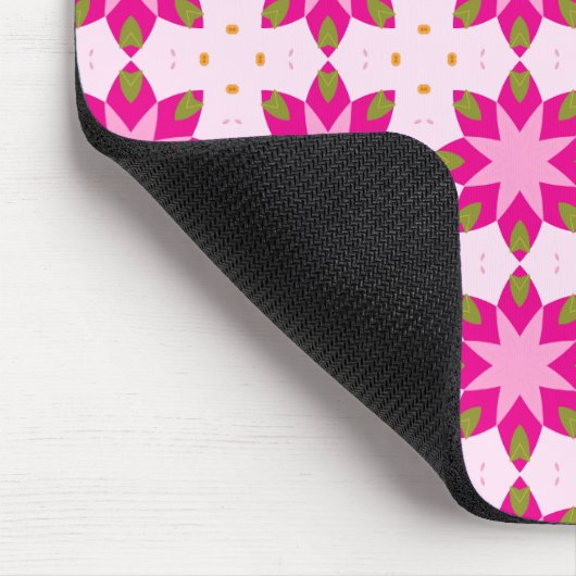 Pink Petal Mosaic pattern マウスパッド (コーナー)
