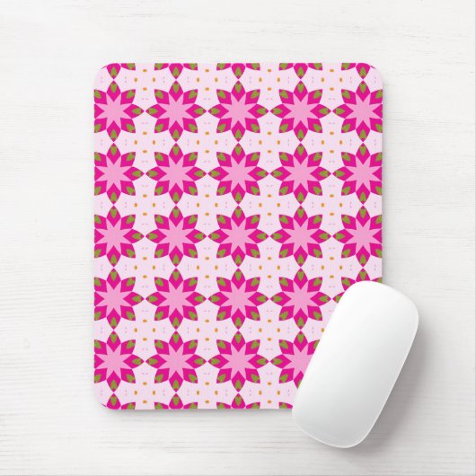 Pink Petal Mosaic pattern マウスパッド (マウス)