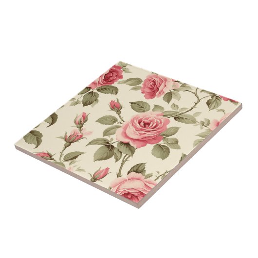 Pink Petal Peach Blossom Elegance タイル (側面)