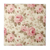 Pink Petal Roses Elegance タイル (正面)