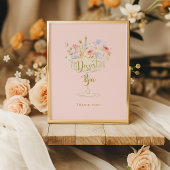 Pink Petals and Prosecco Shower Dessert Bar Sign ポスター