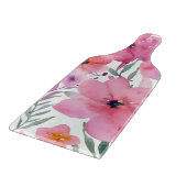 Pink Petals | Watercolor Floral Painted Flowers カッティングボード (角)