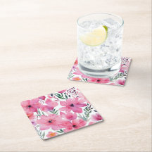 Pink Petals | Watercolor Floral Painted Flowers