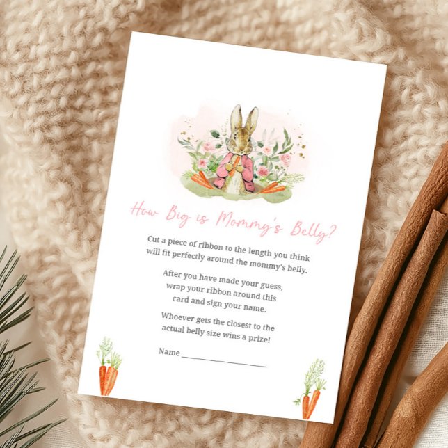 Pink Peter Rabbit Baby Shower How Big Is Game (クリエイターアップロード済み)