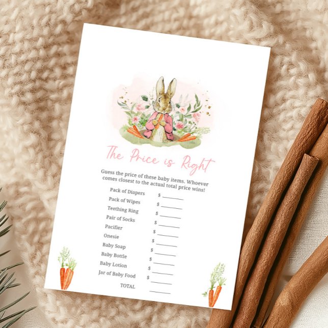 Pink Peter Rabbit Baby Shower Price is Right Game (クリエイターアップロード済み)