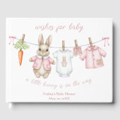 Pink Peter the Rabbit Clothesline Baby Shower   ゲストブック (正面)