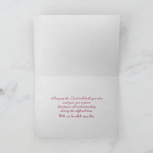 Pink Petunias with Bible Verse Card カード (内部)