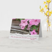 Pink Petunias with Bible Verse Card カード (黄色い花)