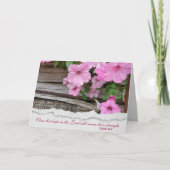 Pink Petunias with Bible Verse Card カード (正面)