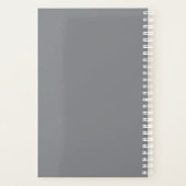 Pink & Pewter Laurentian Floral Custom Name プランナー手帳 (裏面)