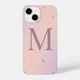 💖 Pink Phone Case with Big Yellow “M” & Stars  iPhone 14ケース