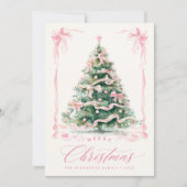 Pink Photo Christmas シーズンカード (正面)