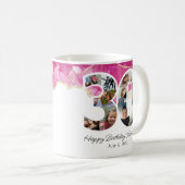 Pink Photo Collage Number 30 - 30th Birthday コーヒーマグカップ (正面右)