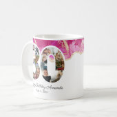 Pink Photo Collage Number 30 - 30th Birthday コーヒーマグカップ (正面左)