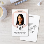 Pink Photo Logo Employee ID バッジ