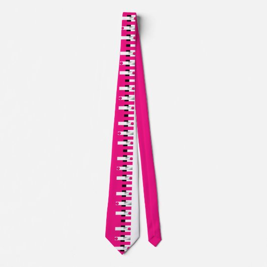 Pink Piano Neck Tie for Musical Style Statement ネクタイ (正面)