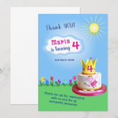 Pink Pig Theme Thank you card after Kids party. 招待状 (正面/裏面)