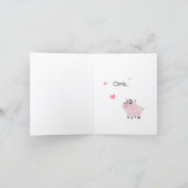 Pink piggy couple  カード (内部)