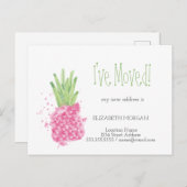 Pink Pineapple新しいアドレスに移動した 案内ポストカード (正面/裏面)