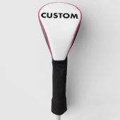 PINK Piping Custom Golf Driver Headcover Blank ゴルフヘッドカバー (正面)