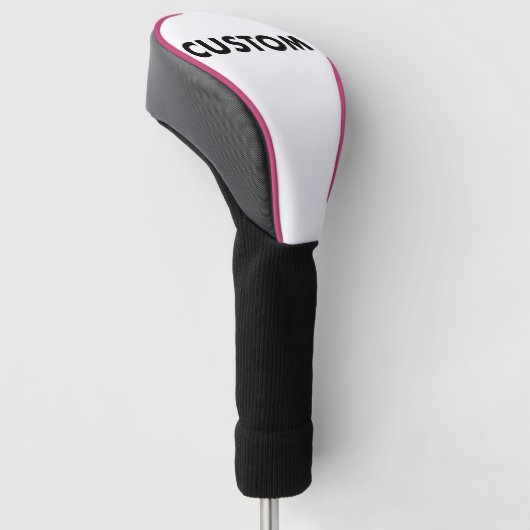 PINK Piping Custom Golf Driver Headcover Blank ゴルフヘッドカバー (アングル)