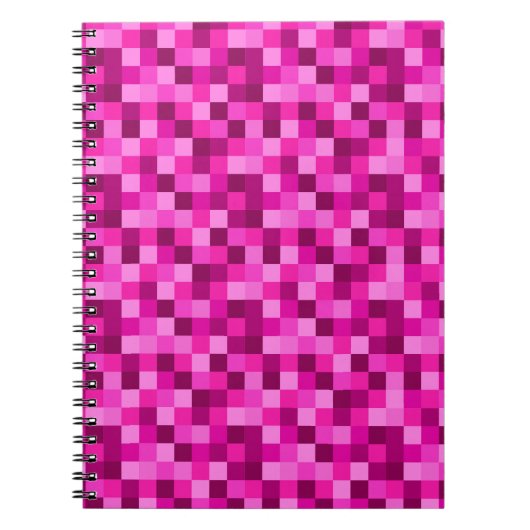Pink Pixels Cover Notebook  Gamer Pattern Journal ノートブック (正面)