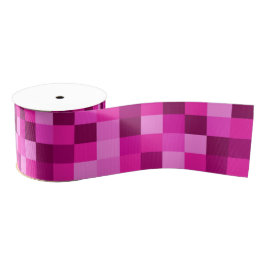 Pink Pixels Ribbon, Modern Pixels Pink Ribbon グログランリボン