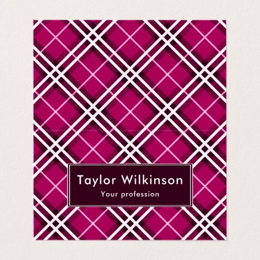 Pink Plaid 名刺 (外部フラット)