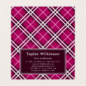 Pink Plaid 名刺 (内部フラット)