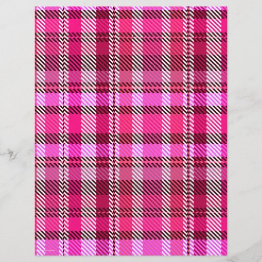Pink Plaid Bulk Scrapbook Paper Pages チラシ (裏面)
