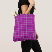 Pink Plaid Classic Bright トートバッグ (クローズアップ)