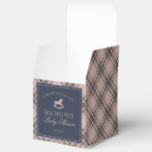 Pink Plaid Classic Rocking Horse Baby Shower フェイバーボックス (オープン)