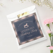 Pink Plaid Classic Rocking Horse Birthday Dessert フェイバーバッグ (封をした状態)