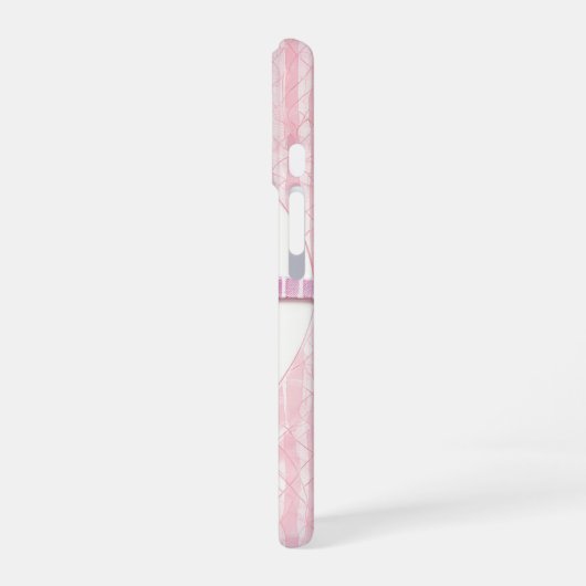 Pink Plaid - Cute Bow Tie Phone Case iPhone 16ケース (左側面)