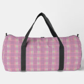 Pink Plaid Duffel Bag, Large ダッフルバッグ (正面)