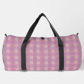 Pink Plaid Duffel Bag, Large ダッフルバッグ (裏面)