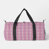 Pink Plaid Duffle Bag, Small ダッフルバッグ (正面)