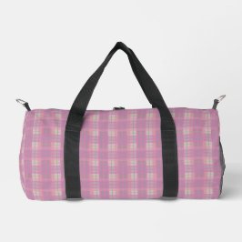 Pink Plaid Duffle Bag, Small ダッフルバッグ