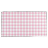 Pink Plaid Pattern Pair Of Pillowcases 枕カバー (正面右)