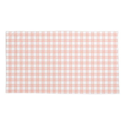 Pink Plaid Pattern Pillowcase 枕カバー (裏面)