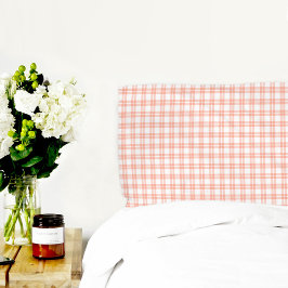 Pink Plaid Pattern Pillowcase 枕カバー