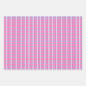 Pink Plaid Pop ラッピングペーパーシート (正面2)