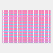 Pink Plaid Pop ラッピングペーパーシート (正面)
