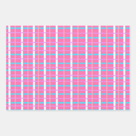 Pink Plaid Pop ラッピングペーパーシート